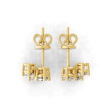 Lab Grown Round Cut Diamond Stud Earring 14K Fine Gold 0.36Ct