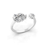 Open Shank Lab Grown Diamond Ring 14k Fine Gold 0.46Ct