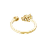 Open Shank Lab Grown Diamond Ring 14k Fine Gold 0.46Ct