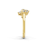 Open Shank Lab Grown Diamond Ring 14k Fine Gold 0.46Ct