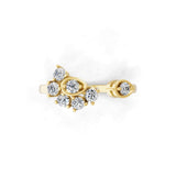 Open Shank Lab Grown Diamond Ring 14k Fine Gold 0.46Ct
