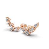 Ear Crawler Multi Shape 0.58Ct Lab Grown Diamond 14K Fine Gold