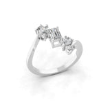 Emerald Pear Cut Ring Lab Grown Diamond 0.67Ct 14K Fine Gold