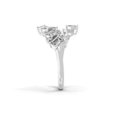 1.57Ct Multi Cut Lab Grown Diamond Twin Ring 14K Fine Gold