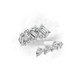 1.57Ct Multi Cut Lab Grown Diamond Twin Ring 14K Fine Gold