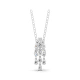 Multi Shape Lab Grown Diamond 2.37Ct Chandelier Design Pendant 14K Fine Gold Necklace