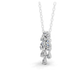 Multi Shape Lab Grown Diamond 2.37Ct Chandelier Design Pendant 14K Fine Gold Necklace