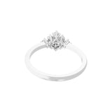 Round Cut Lab Grown Diamond 0.34Ct 14K Fine Gold Minimilist Ring