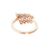 Spectacular Pear Lab Grown Diamond Ring 14K Fine Gold 1.29Ct