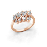 Spectacular Pear Lab Grown Diamond Ring 14K Fine Gold 1.29Ct