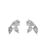 14K Fine Gold Pear Marquise Lab Grown Diamond 2.00Ct Tiny Stud Earrings