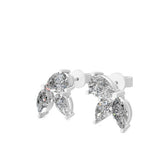 14K Fine Gold Pear Marquise Lab Grown Diamond 2.00Ct Tiny Stud Earrings