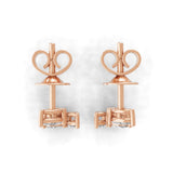 0.90Ct Lab Grown Marquise Pear Diamond Leaf Style Stud Earrings 14K Gold