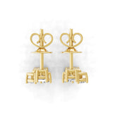Lab Grown Pear Octagon Diamond 14K Fine Gold Dangle Earrings 1.15Ct