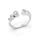 Bezel Set Round Cut Lab Grown Diamond 0.40Ct 14K Fine Gold