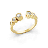 Bezel Set Round Cut Lab Grown Diamond 0.40Ct 14K Fine Gold