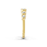Bezel Set Round Cut Lab Grown Diamond 0.40Ct 14K Fine Gold