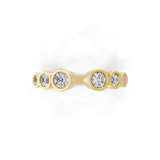 Bezel Set Round Cut Lab Grown Diamond 0.40Ct 14K Fine Gold