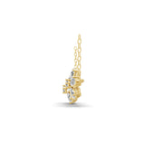 Lab Grown Diamond Floral Chain Necklace 14K Fine Gold 1.63Ct