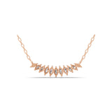 Graduating Lab Grown Diamond Strand Necklace 0.86Ct 14K Fine Gold