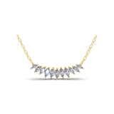 Graduating Lab Grown Diamond Strand Necklace 0.86Ct 14K Fine Gold