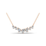 Radiant Chain Necklace 14K Fine Gold 1.80Ct Lab Grown Diamond
