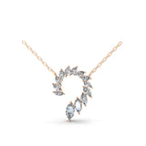 1.81Ct Marquise Shape Lab Grown Diamond Pendant Necklace 14K Fine Gold