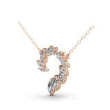 1.81Ct Marquise Shape Lab Grown Diamond Pendant Necklace 14K Fine Gold