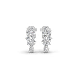 Pear Round Cut 14K Fine Gold Lab Grown Diamond Stud Earring 0.39Ct