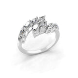 Bypass Ring Lab Grown Diamond Marquise Cut 1.27Ct 14K Fine Gold