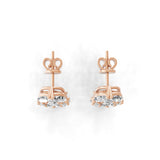 14K Fine Gold Lab Grown Multi Shape Diamond 3.26Ct Dangle Earrings