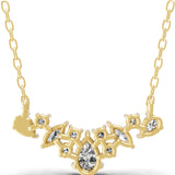 Brilliant Round Pear Cut Lab Grown Diamond 1.25Ct 14K Fine Gold