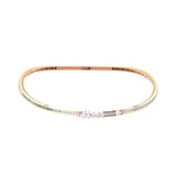 Baguette Cut Pear Lab Grown Diamond 4.77Ct Choker Necklace 14K Fine Gold