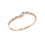 Lab Grown Diamond 2.56Ct Pear Marquise Cuff Bangle Bracelet 14K Fine Gold