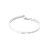 Lab Grown Diamond 2.56Ct Pear Marquise Cuff Bangle Bracelet 14K Fine Gold