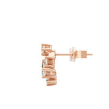 0.77Ct Multi Shaped Lab Grown Diamond Stud Earrings 14K Fine Gold