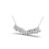 0.89Ct Lab Grown Diamond Pear Round Cut Bar Necklace 14K Fine Gold