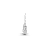 0.89Ct Lab Grown Diamond Pear Round Cut Bar Necklace 14K Fine Gold