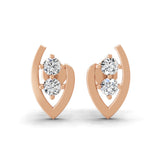 Lab Grown Diamond Cluster Studs 0.24Ct 14K Fine Gold