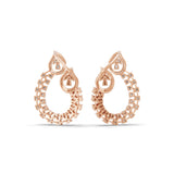 1.60Ct Multi Cut 14K Gold Lab Grown Diamond Teardrop Shaped Hoop Earrings