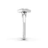 Triology Round and Marquise Cut Lab Grown Diamond Ring 1.39Ct 14K Fine Gold