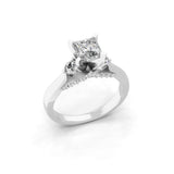 14K Fine Rose Gold 1.17Ct Princess Cut Lab Grown Diamond Ring