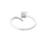 Lab Grown Diamond 0.32Ct 14K Fine Gold Curved Minimalist Ring