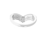 0.60Ct Lab Grown Baguette Round Diamond V-shaped Stackable Band Ring 14K Gold