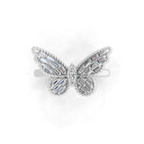 Lab Grown Diamond 0.28Ct Butterfly Shaped Ring 14K Fine Gold