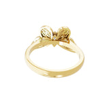 Lab Grown Diamond 0.28Ct Butterfly Shaped Ring 14K Fine Gold
