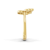 Lab Grown Diamond 0.28Ct Butterfly Shaped Ring 14K Fine Gold