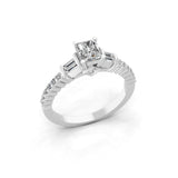Multi Stone Cut 0.62Ct Lab Grown Diamond Ring 14K Fine Gold