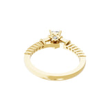 Multi Stone Cut 0.62Ct Lab Grown Diamond Ring 14K Fine Gold
