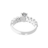 Round and Oval Cut Lab Grown Diamond Engagement Ring 1.87Ct 14K Fine Gold